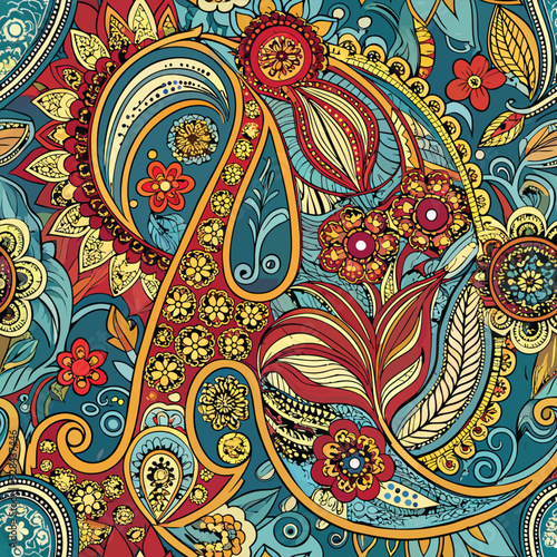 Paisley seamless pattern