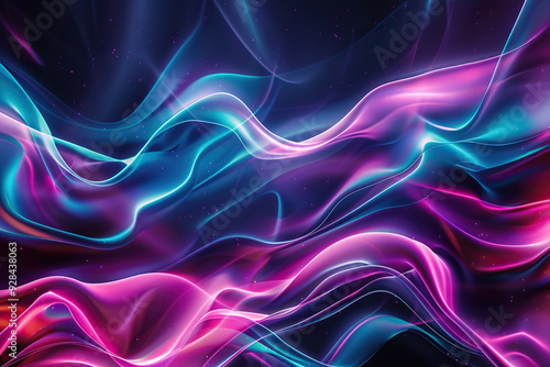 Beautiful texture surface neon wave, design natural abstract background