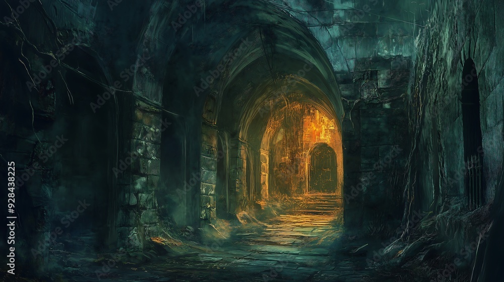 Naklejka premium undergound ancient dungeons