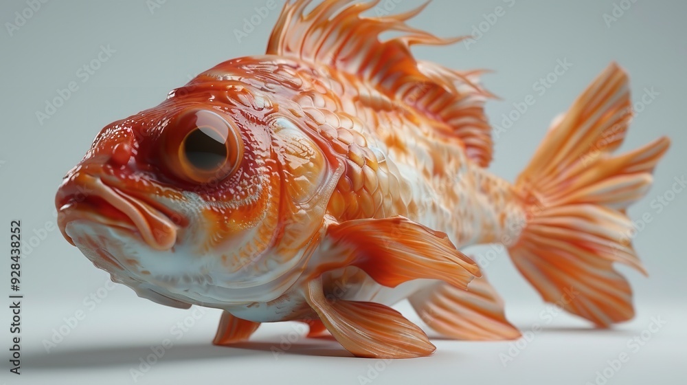 Goldfish in aquarium with aquatic plants background Goldfish in aquarium with aquatic plants background