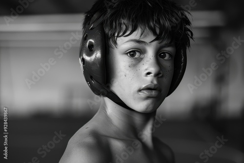 Young wrestler photo