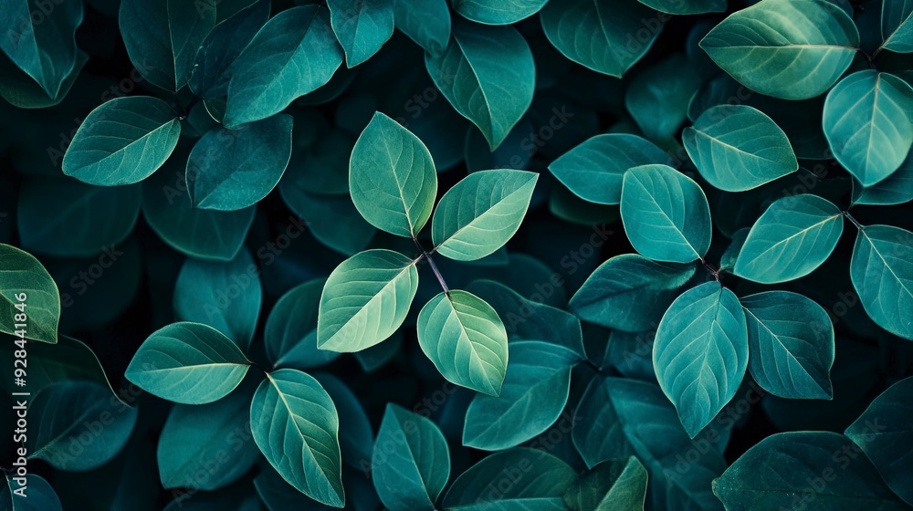 Nature of dark green leaf in garden. Natural green leaves plants using background cover page environment ecology or greenery wallpaper. Generative ai Nature of dark green leaf in garden. Natural green leaves plants using background cover page environment ecology or greenery wallpaper. Generative ai