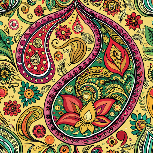 Paisley seamless pattern