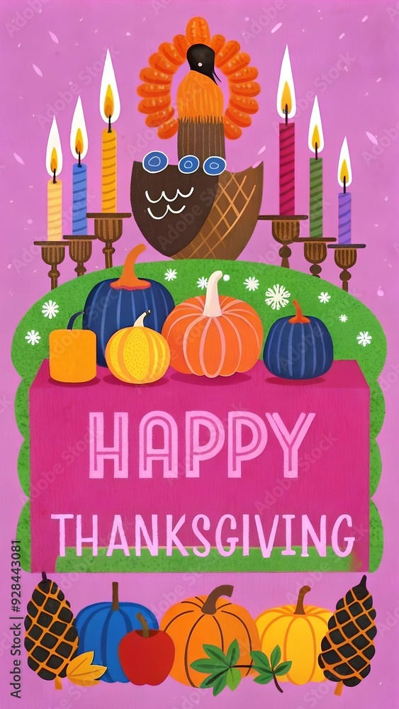 happy Thanks giving poster design. copy space. generative AI. happy Thanks giving poster design. copy space. generative AI.