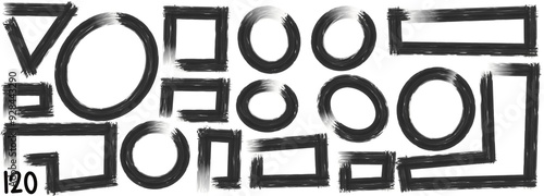 Grunge stripes mega set bundle collection. Black labels, frames, paint texture. Brush strokes mockups template. Background handmade design elements.