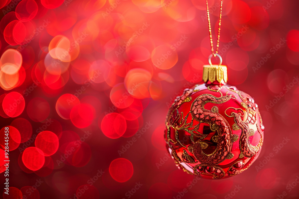 Beautiful greeting card with holiday composition for happy and joy celebrate New Year Beautiful greeting card with holiday composition for happy and joy celebrate New Year