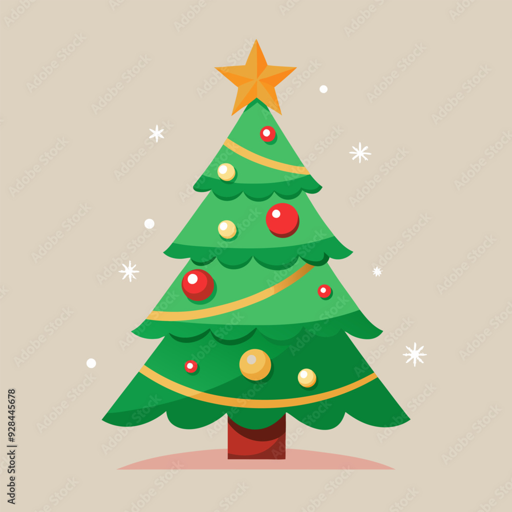 Christmas tree art illustration generated by ai Christmas tree art illustration generated by ai