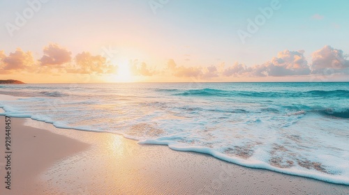 Tranquil Beach Sunset.