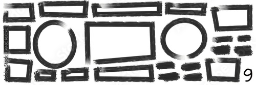 Grunge stripes mega set bundle collection. Black labels, frames, paint texture. Brush strokes mockups template. Background handmade design elements.