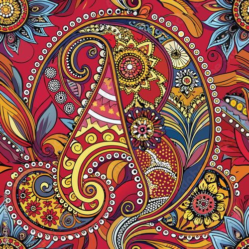 Paisley seamless pattern