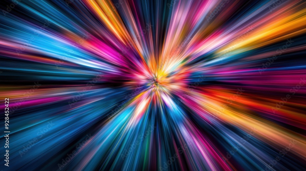 Obraz premium Abstract Colorful Burst of Light