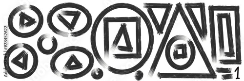 Grunge stripes mega set bundle collection. Black labels, frames, paint texture. Brush strokes mockups template. Background handmade design elements.