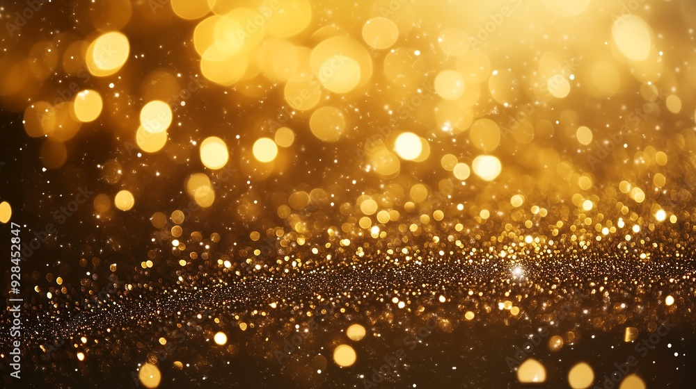 golden particles with bokeh golden particles with bokeh