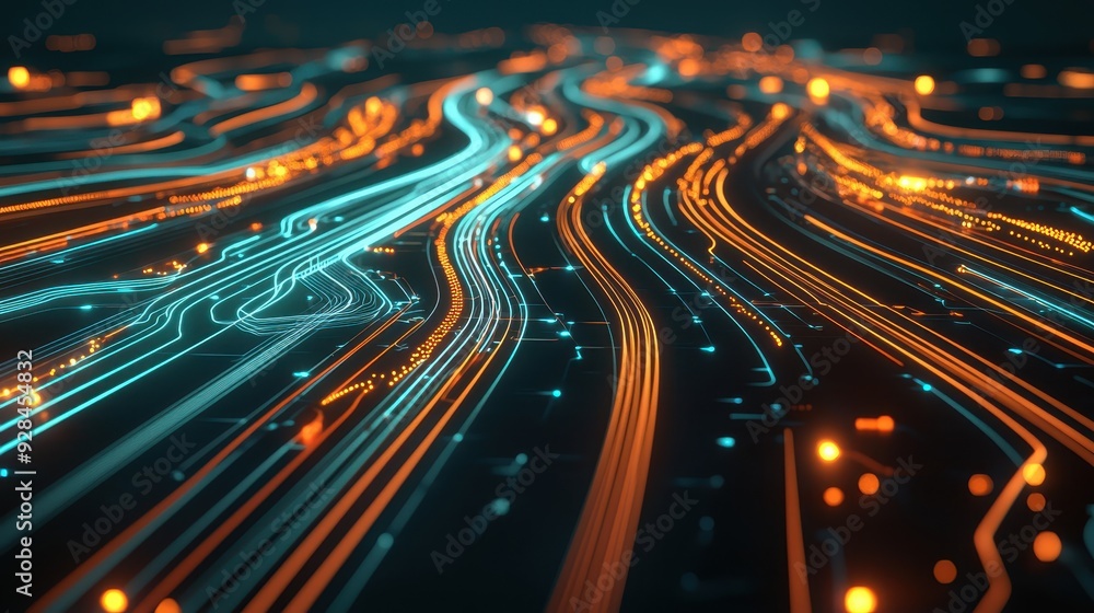 Abstract Neon Lines Background. Abstract Neon Lines Background.