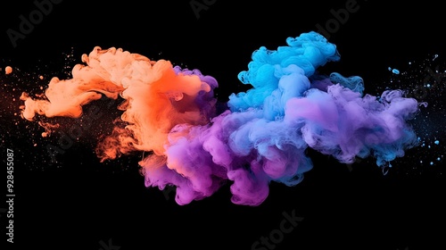 Paint Splash Colore Smoke Water Absrtact Creative Art Background Wallpaper. generative ai