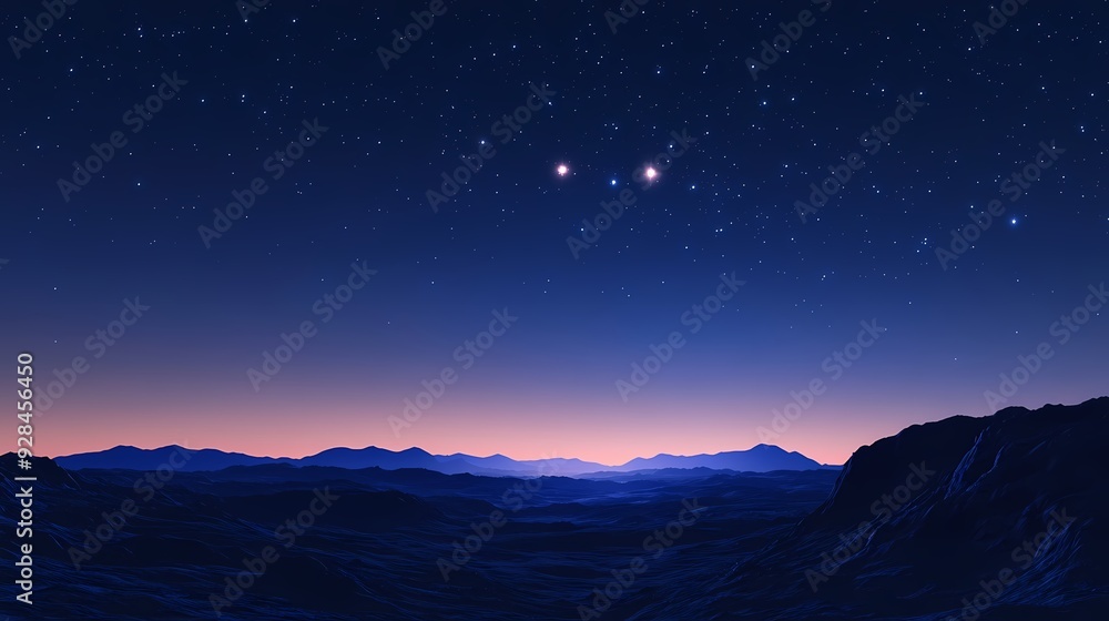 Night Sky over Mountains Night Sky over Mountains