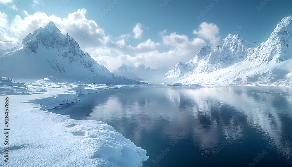 AI Rendered Arctic Winter: Glaciers, Frozen Sea, and Blizzards AI Rendered Arctic Winter: Glaciers, Frozen Sea, and Blizzards