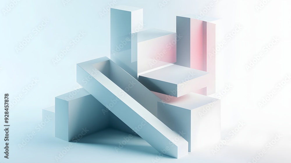 20. Sleek, futuristic 3D shapes arranged in a geometric puzzle, isolated on a pristine white background. 20. Sleek, futuristic 3D shapes arranged in a geometric puzzle, isolated on a pristine white background.