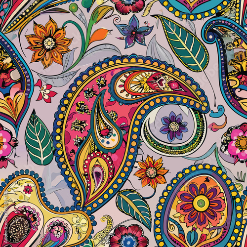 Paisley seamless pattern