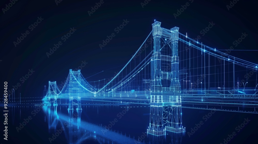 custom made wallpaper toronto digitalvision of architecture of a 3d model bridge project