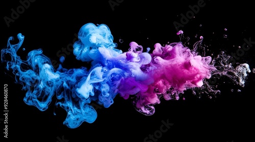 Paint Splash Colore Smoke Water Absrtact Creative Art Background Wallpaper. generative ai