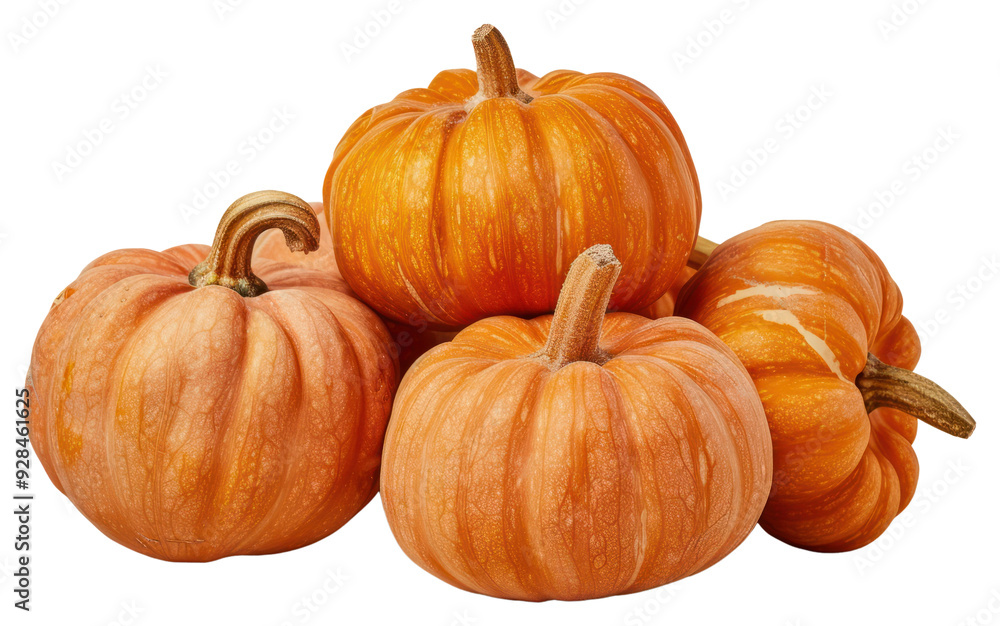 Obraz premium PNG Fresh orange pumpkins autumn harvest