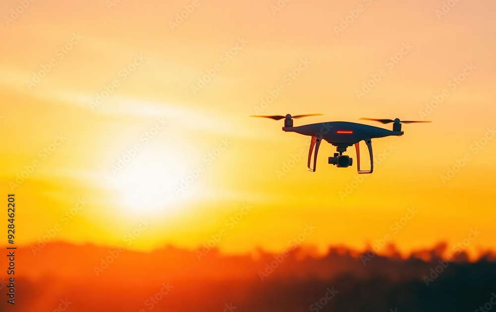 A scenic sunset view featuring a drone flying in the sky, capturing beautiful landscapes and serene moments in nature. A scenic sunset view featuring a drone flying in the sky, capturing beautiful landscapes and serene moments in nature.