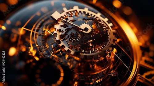 Clockwork mechanism inside a globe representing global economy, [economic strategy], [interconnectedness and strategic timing in global trade]