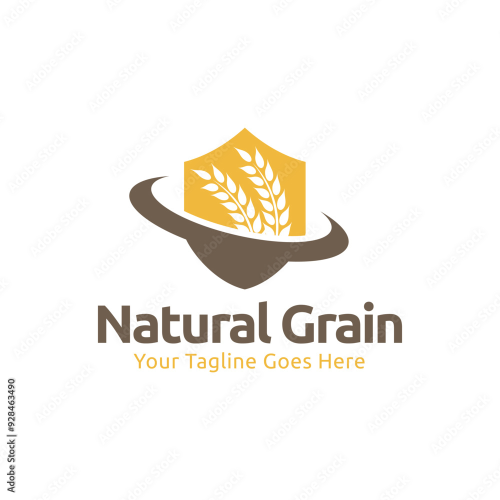 Fototapeta premium wheat / grain icon vector logo design template