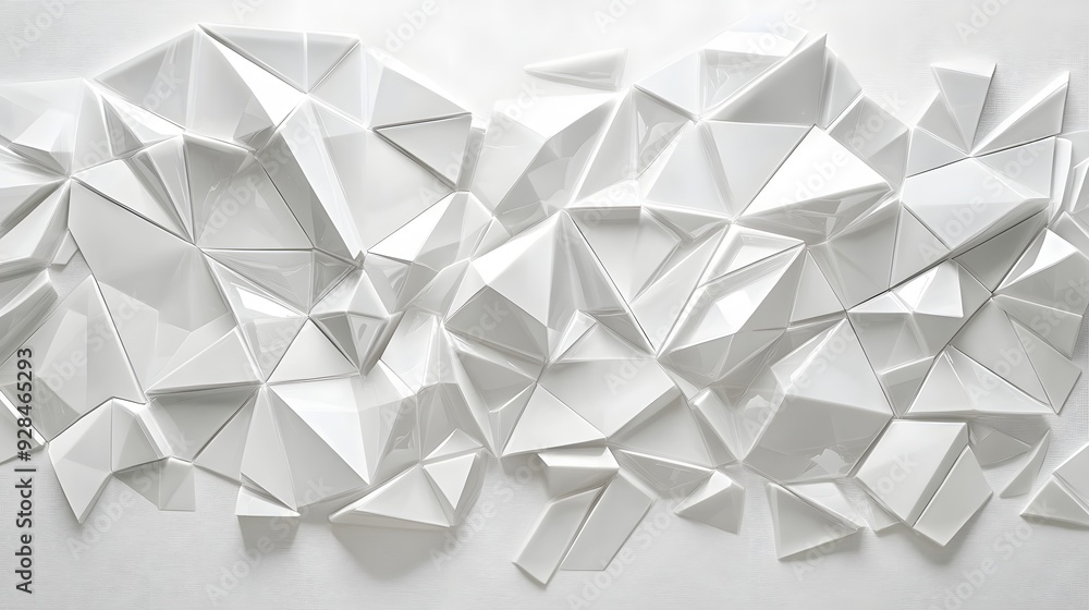 25. Futuristic 3D wall art featuring translucent geometric forms and sleek surfaces creating an intricate pattern against white. 25. Futuristic 3D wall art featuring translucent geometric forms and sleek surfaces creating an intricate pattern against white.