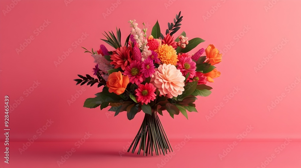 Obraz premium Bursting Bouquet of Vibrant Flowers in Composition