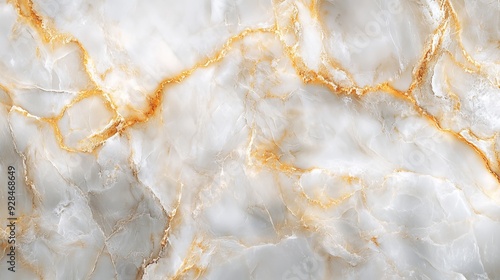 Elegant white marble with golden veins showcasing natural patterns