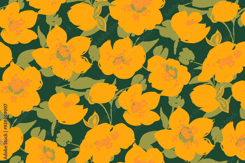 Cute hand drawn feminine watercolor seamless pattern with wildflowers. Cute hand drawn feminine watercolor seamless pattern with wildflowers.