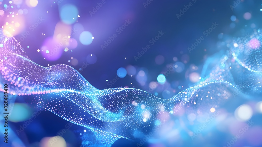 Abstract Blue Background with Glittering Lights Abstract Blue Background with Glittering Lights