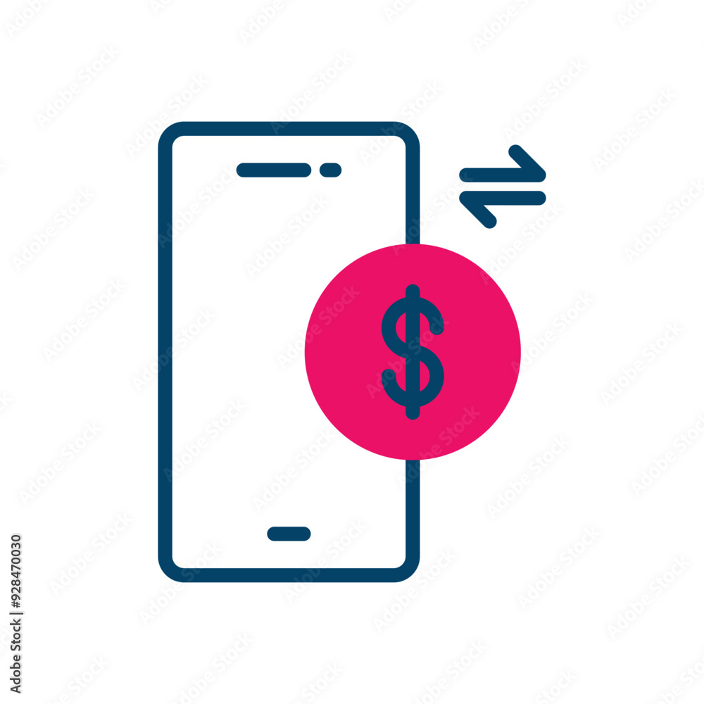 Online Money Transfer vector icon Online Money Transfer vector icon