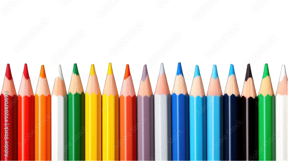 creative background with colored pencils creative background with colored pencils