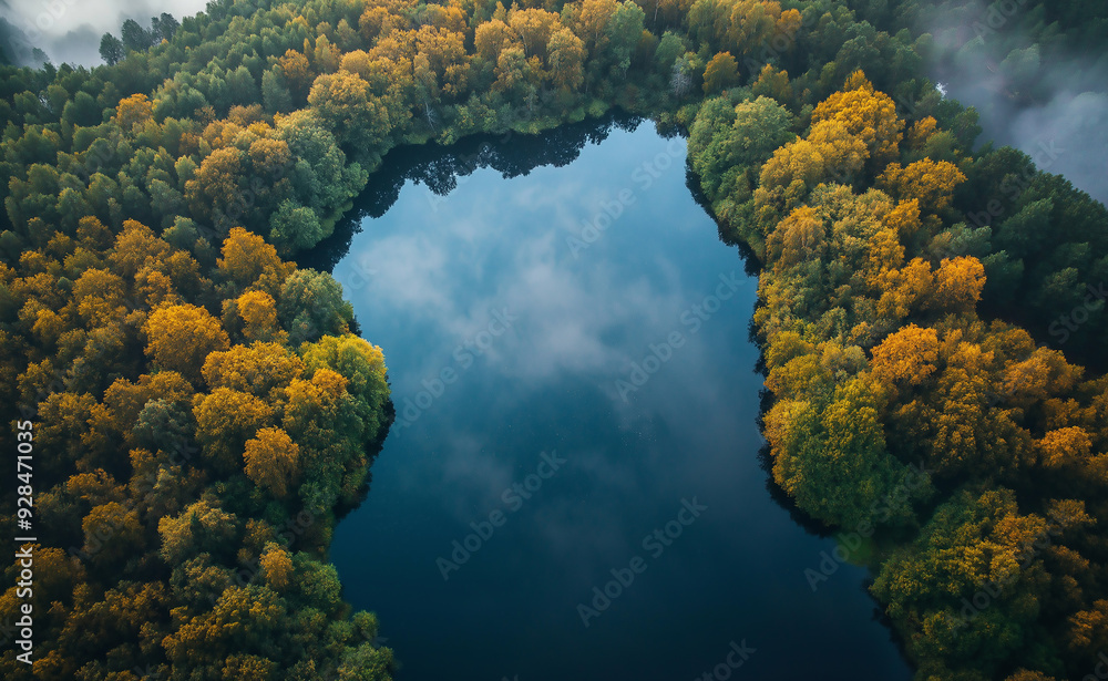 Natural landscape, drone view Natural landscape, drone view