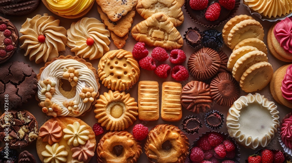 Assorted Cookie, Closeup. Sweet background Assorted Cookie, Closeup. Sweet background