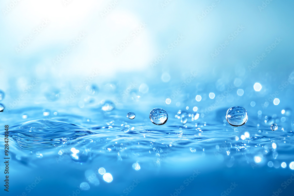water drops on blue background water drops on blue background