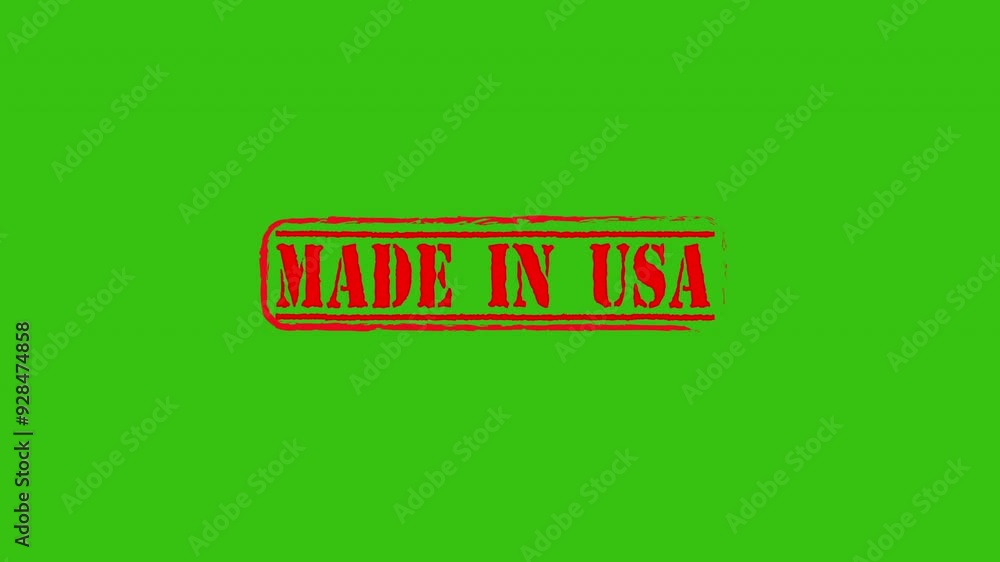 grunge red made in usa rubber Stamp animation. 4K video animation. grunge red made in usa rubber Stamp animation. 4K video animation.