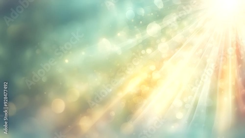 Abstract Background with Sunbeams and Bokeh