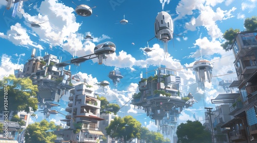 Cosmopolitan Cityscape Where Residents