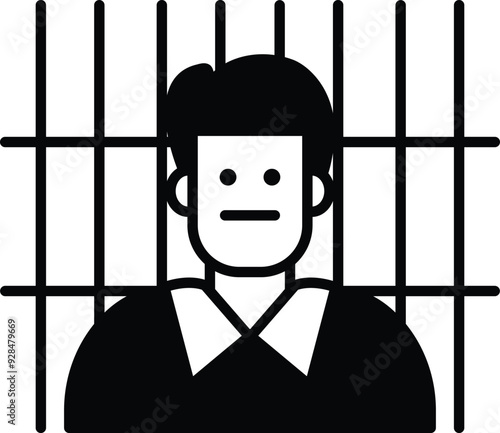 A man is in a jail cell with bars on the window