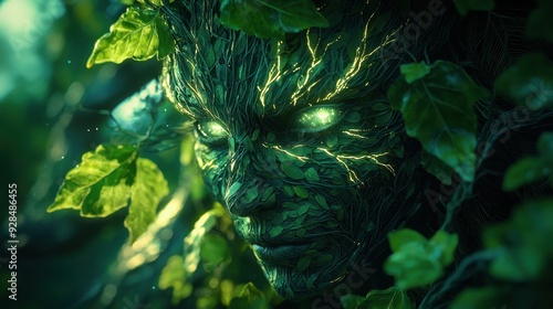 Green Woman in the Forest.