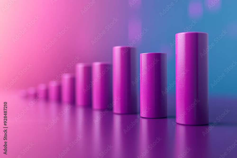 A bar graph, isolated on a pastel lavender background, symbolizing data representation in statistics, A bar graph, isolated on a pastel lavender background, symbolizing data representation in statistics,