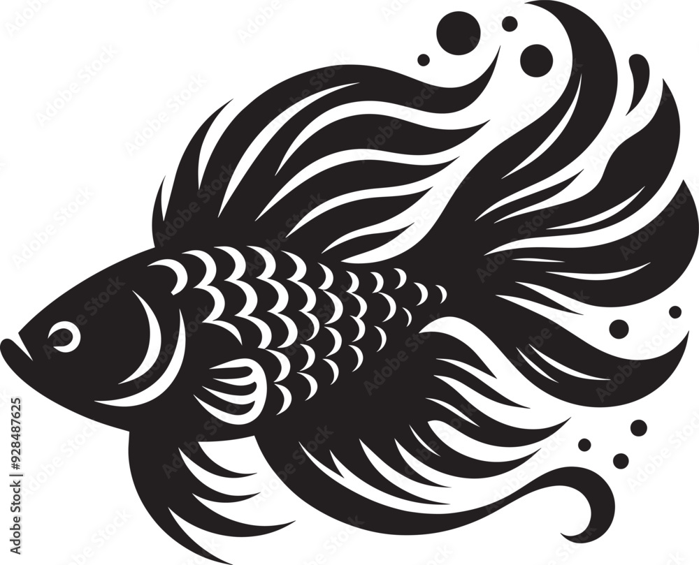 Big Fish Silhouette isolated on white background Minimalist fish vector shape Big Fish Silhouette isolated on white background Minimalist fish vector shape