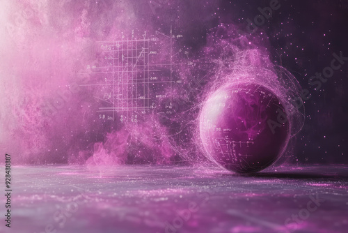 A mathematical equation, isolated on a pastel lavender background, representing logical reasoning and abstract thinking,