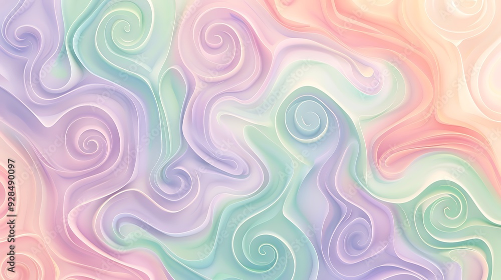 Fototapeta premium abstract colorful background with waves swirling marble pastel colors