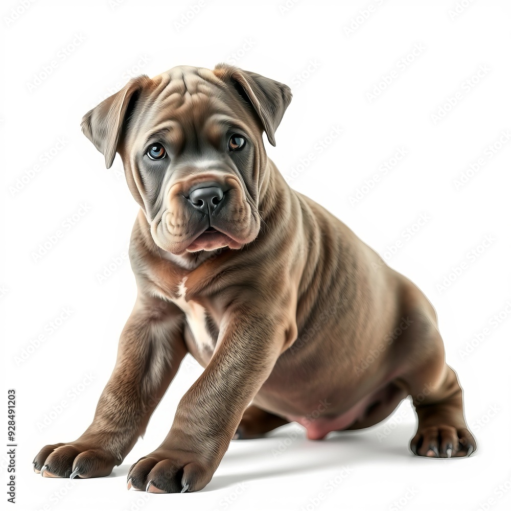 Puppy five months old cane corso isolated on white cane corso puppies Ultra realistic Photorealistic Puppy five months old cane corso isolated on white cane corso puppies Ultra realistic Photorealistic