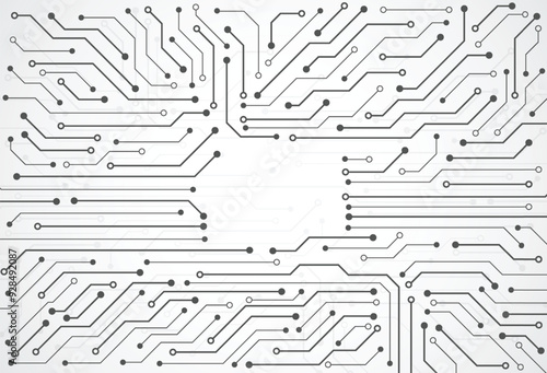 Abstract digital background with technology circuit board texture. Electronic motherboard illustration. Communication and engineering concept. Vector illustration